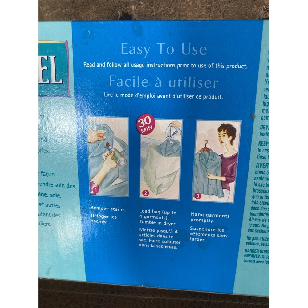 DRYEL At Home Dry Cleaning Cloth Refill Whisper Fresh Scent NEW Sealed 2001 P&G - Picture 4 of 10